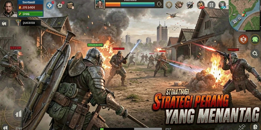 Tampilan gameplay seru dalam game strategi 2757.