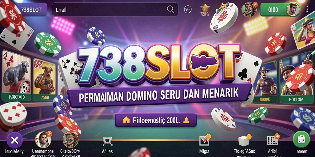 Tampilan gameplay seru dalam 738SLOT yang menampilkan aksi Domino.