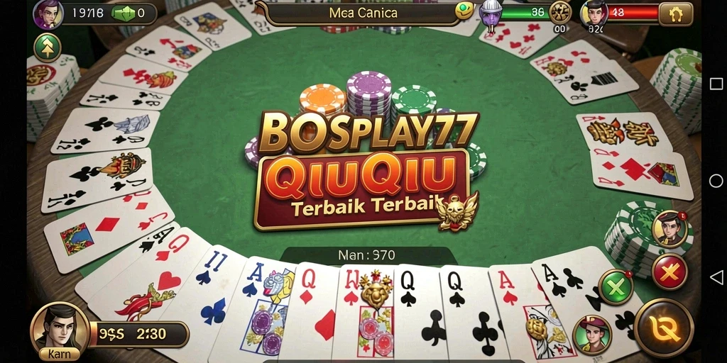 Screenshot gameplay QiuQiu BOSPLAY77 yang menarik dan seru.