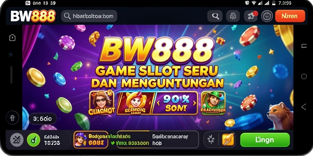Tampilan gameplay menarik dari BW888 dengan banyak tema slot.