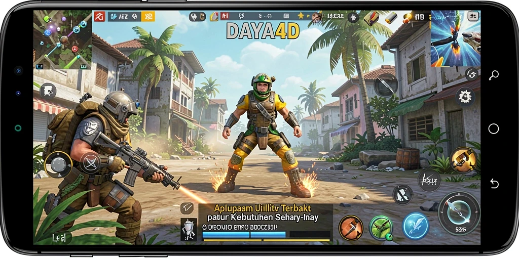 Tampilan intuitif aplikasi DAYA4D yang memudahkan pengguna.