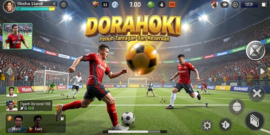 Tampilan gameplay DORAHOKI yang seru dan mendebarkan.