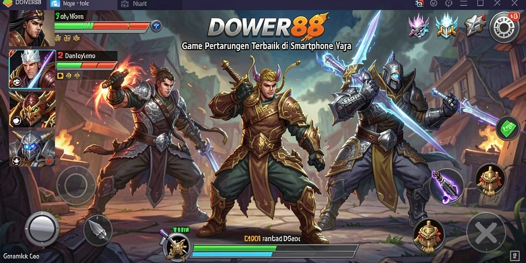 Tangkapan layar DOWER88 menampilkan aksi pertarungan yang intens dan grafis yang mengagumkan.