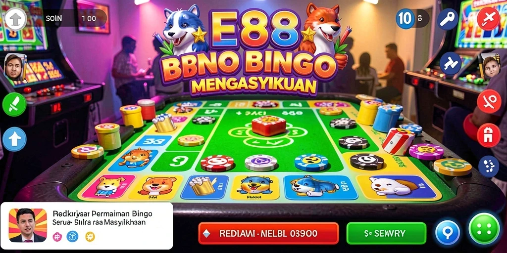 Tangkapan layar utama E88 menunjukkan gameplay Bingo yang menarik.