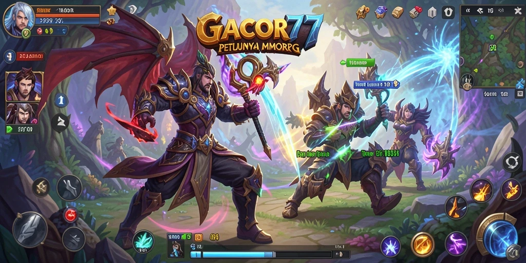 Tampilan gameplay GACOR77 dalam petualangan MMORPG yang mengasyikkan.