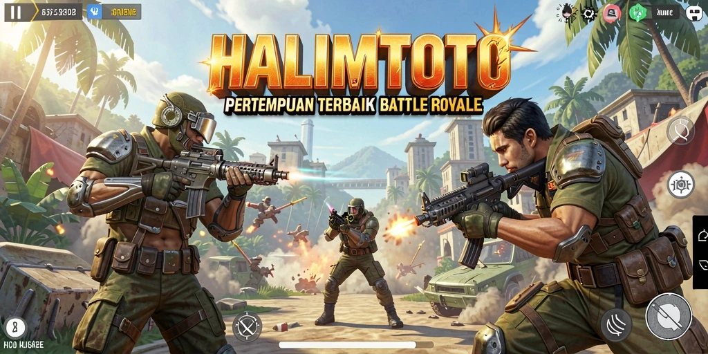Screenshot gameplay HALIMTOTO yang menampilkan aksi menegangkan dalam pertempuran.
