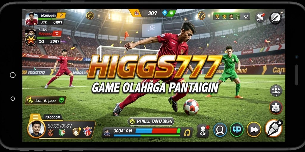 Tangkapan layar yang menunjukkan aksi seru dalam game olahraga HIGGS777.