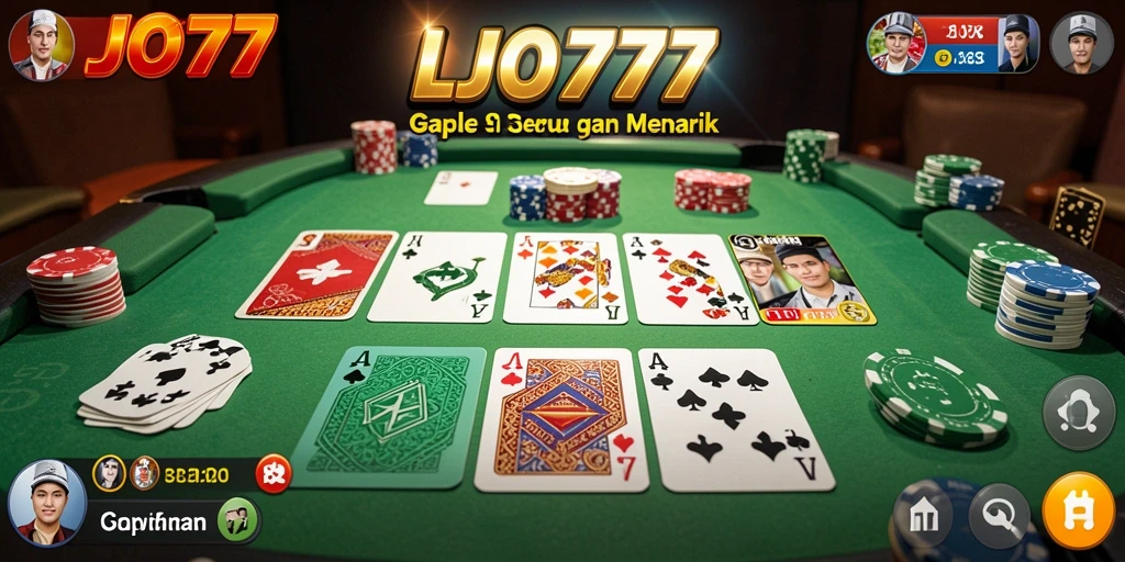 Tampilan gameplay Gaple yang seru dan interaktif di LJO777.