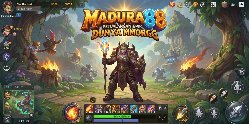 Screenshot gameplay MADURA88 dengan aksi pertempuran seru MMORPG.