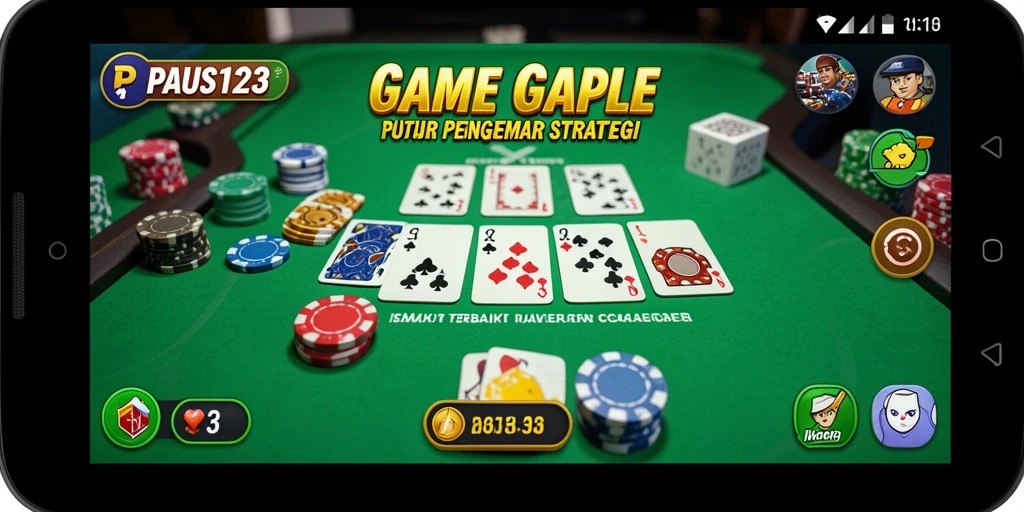 Screenshot menunjukkan gameplay seru Gaple di PAUS123.
