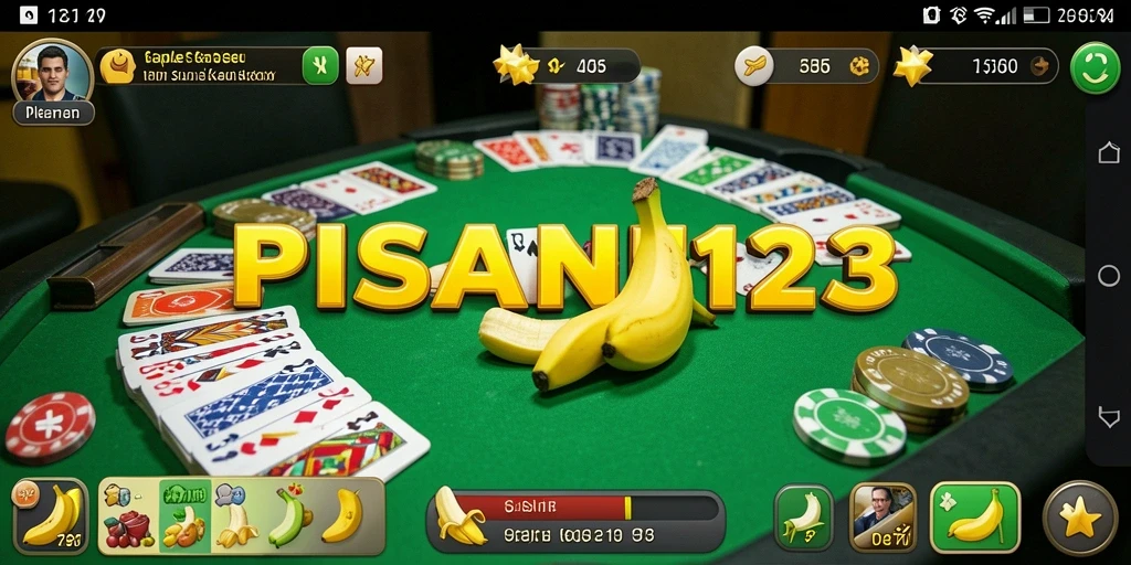 Screenshot PISANG123 menunjukkan suasana seru bermain Gaple.
