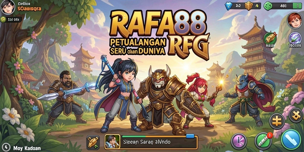 Screenshot RAFA88 menampilkan aksi pertempuran seru di dunia RPG.