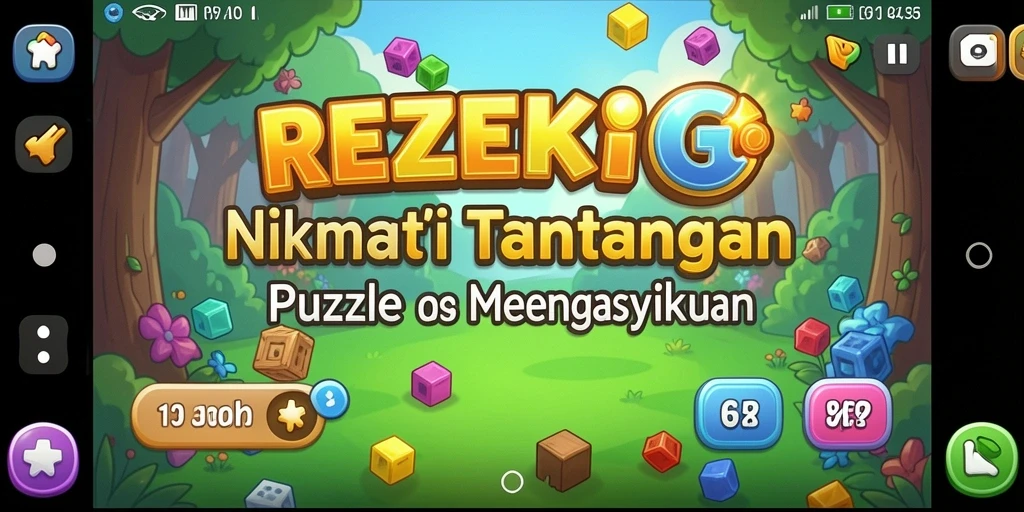 Screenshot utama menampilkan gameplay Puzzle yang menarik di REZEKIGO.