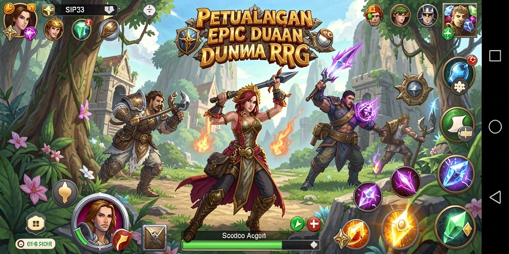 Tampilan gameplay SIP33 yang menakjubkan dalam dunia RPG.