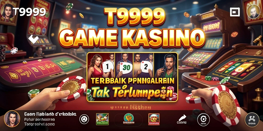 Screenshot T9999 menampilkan aksi seru permainan Kasino.