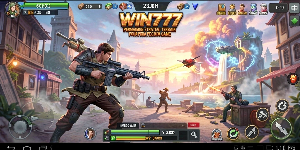Tampilan gameplay seru dari WIN777 dalam strategi pertempuran.