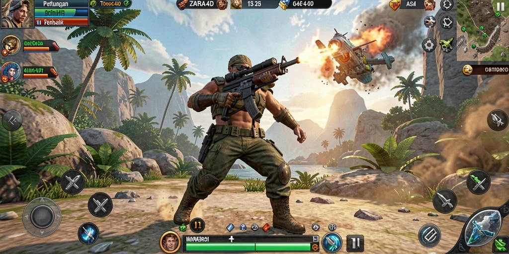 Tampilan gameplay ZARA4D dengan pertarungan yang seru dan grafik menawan.