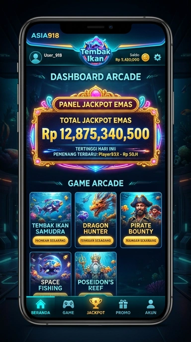 Tampilan antarmuka pengguna asia918 yang sederhana dan menarik.